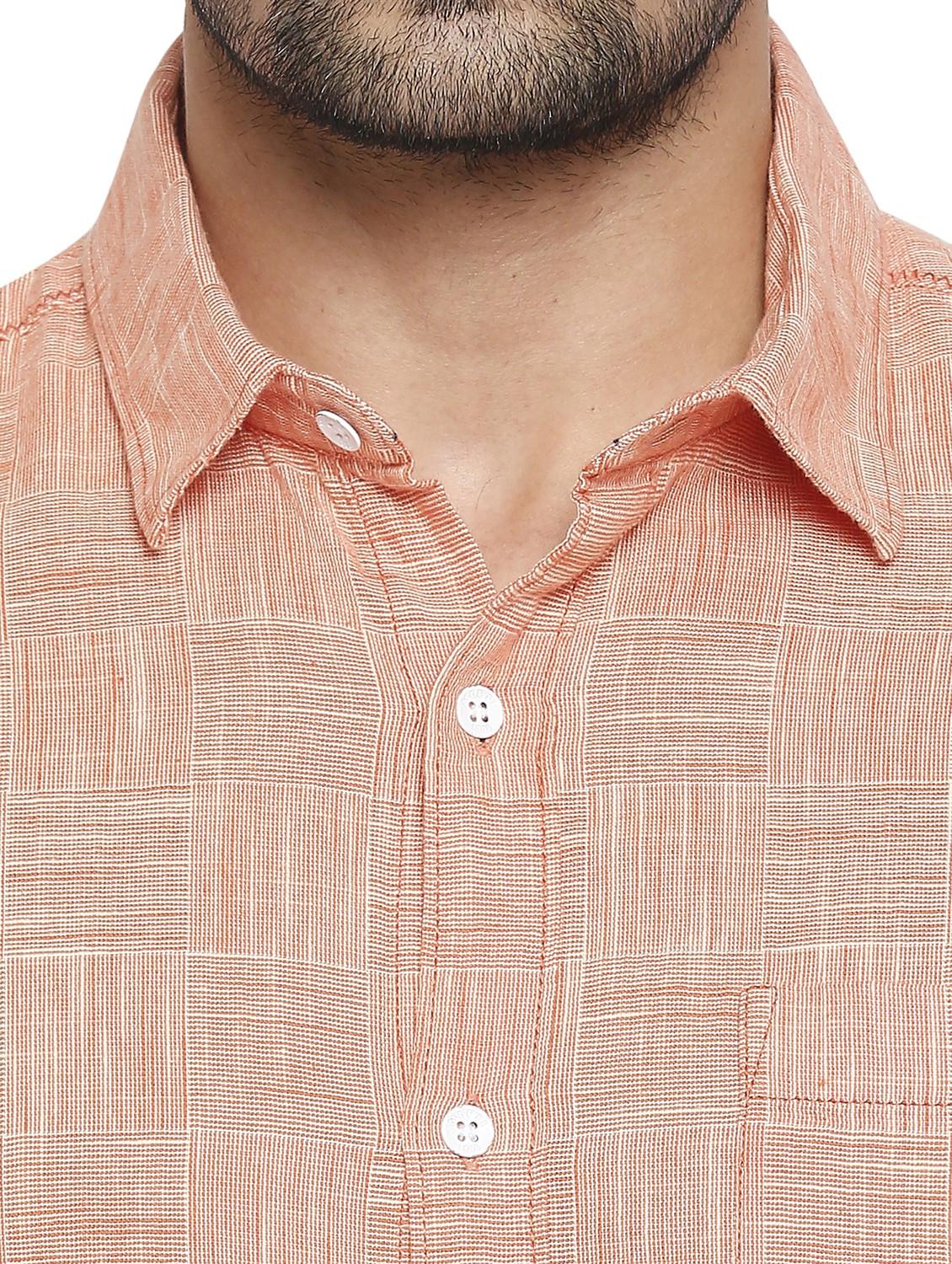 orange solid casual shirt - 19137538 - Standard Image - 5