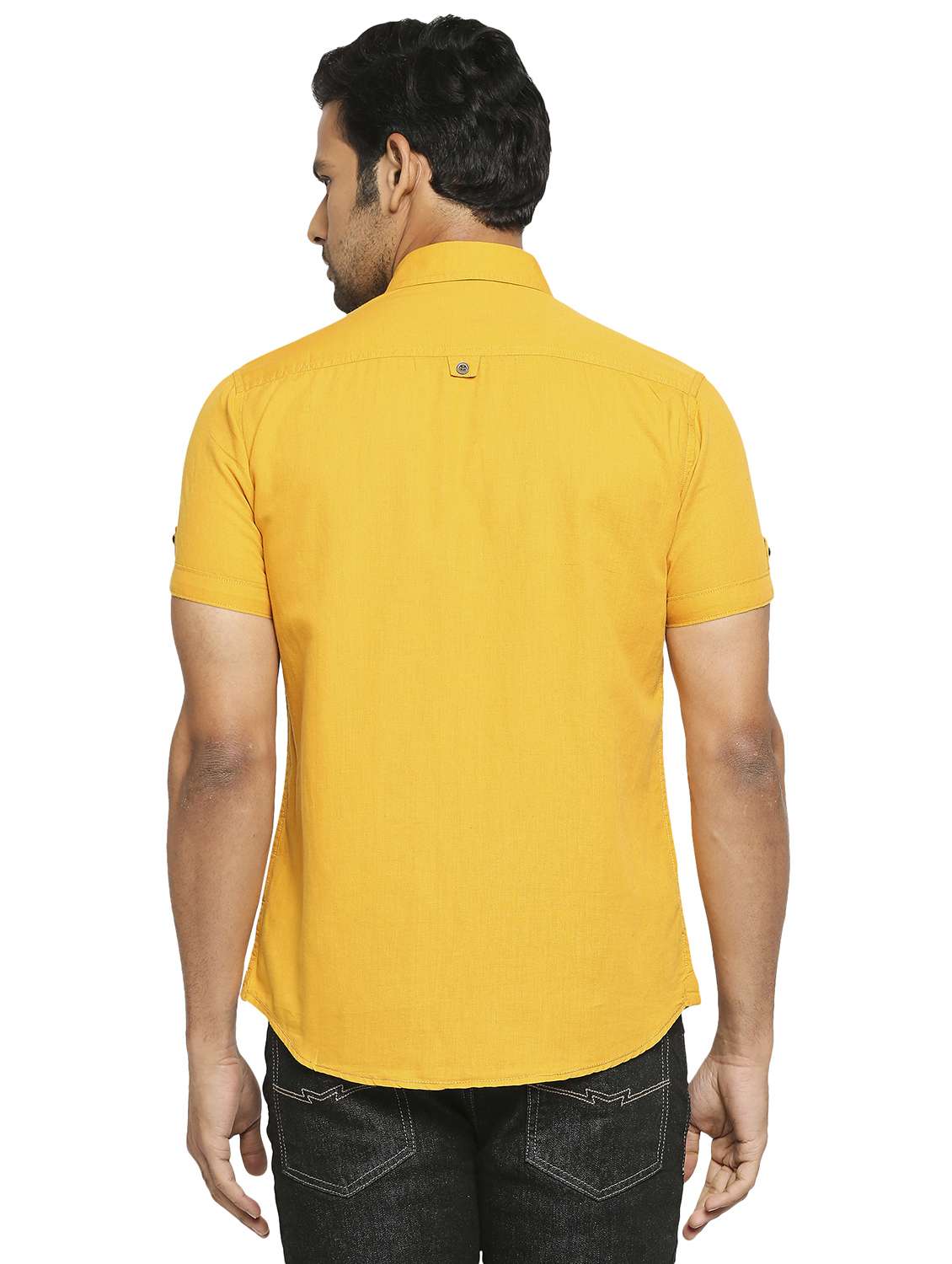 yellow solid casual shirt - 19137547 -  Standard Image - 3