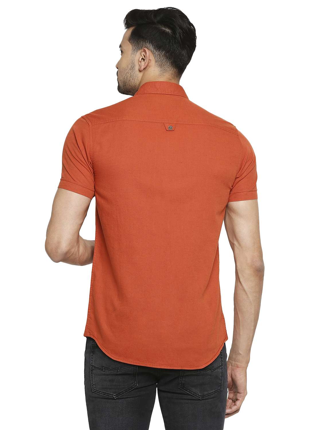 red solid casual shirt - 19137548 -  Standard Image - 3