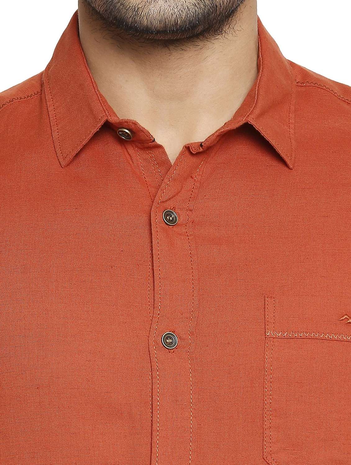 red solid casual shirt - 19137548 -  Standard Image - 5