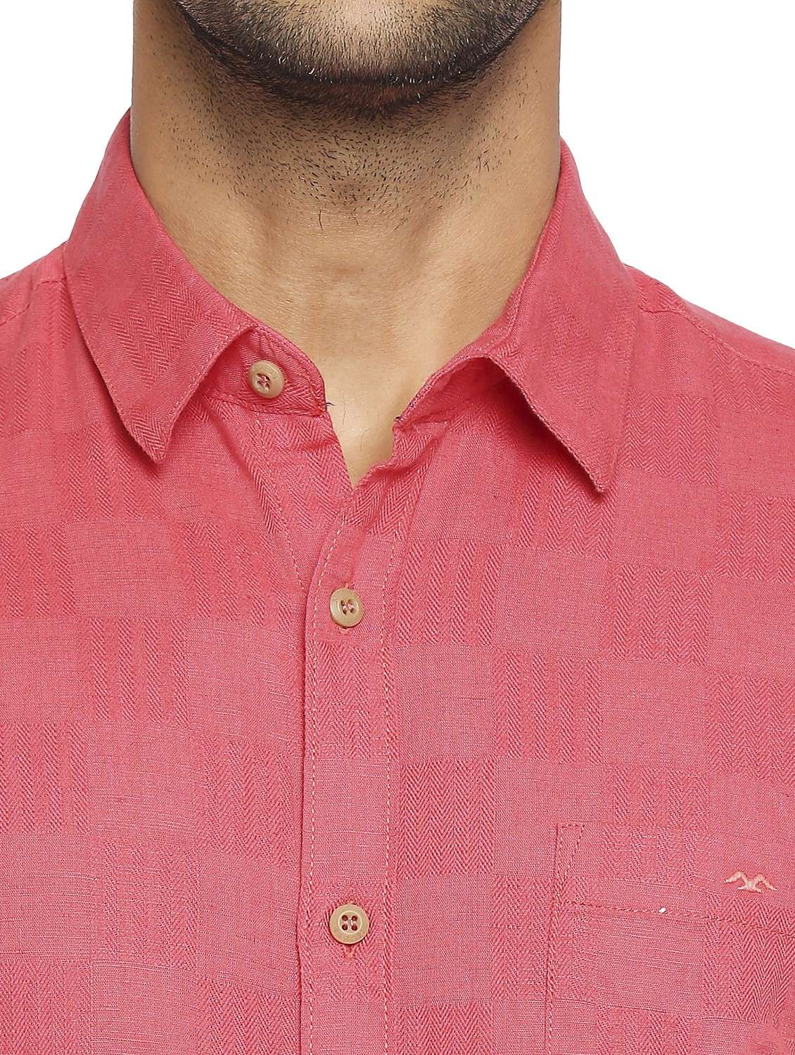 pink solid casual shirt - 19137553 -  Standard Image - 5