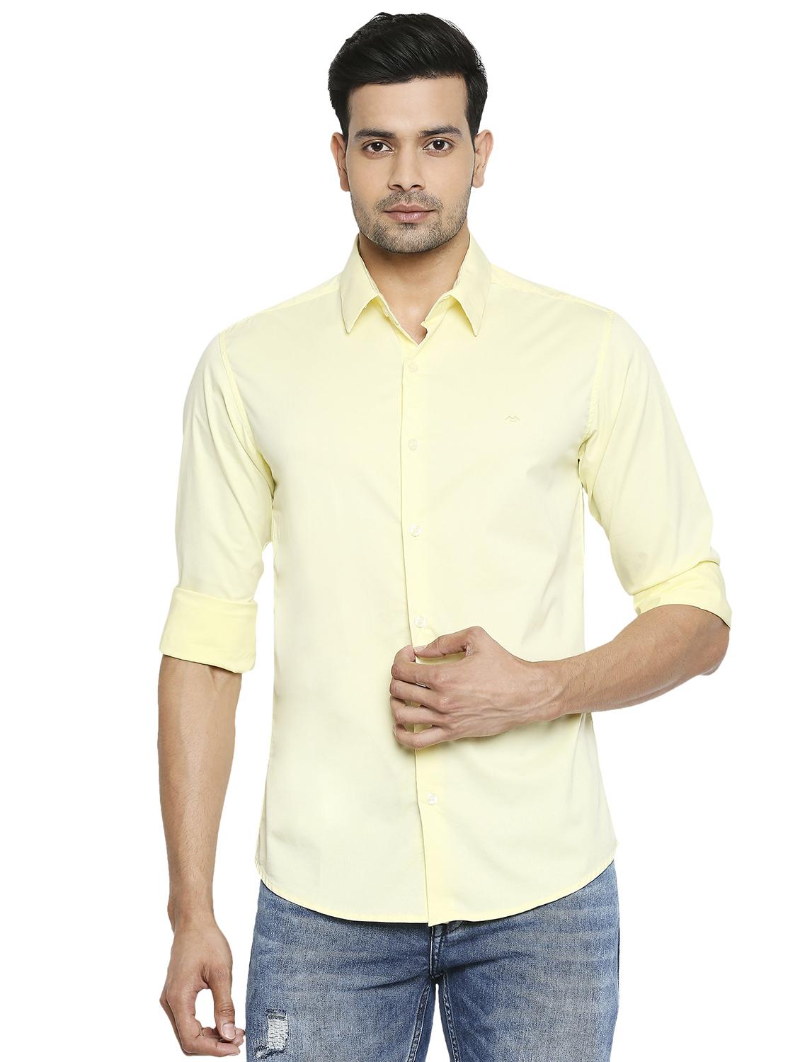 yellow solid casual shirt - 19137561 - Zoom Image - 0