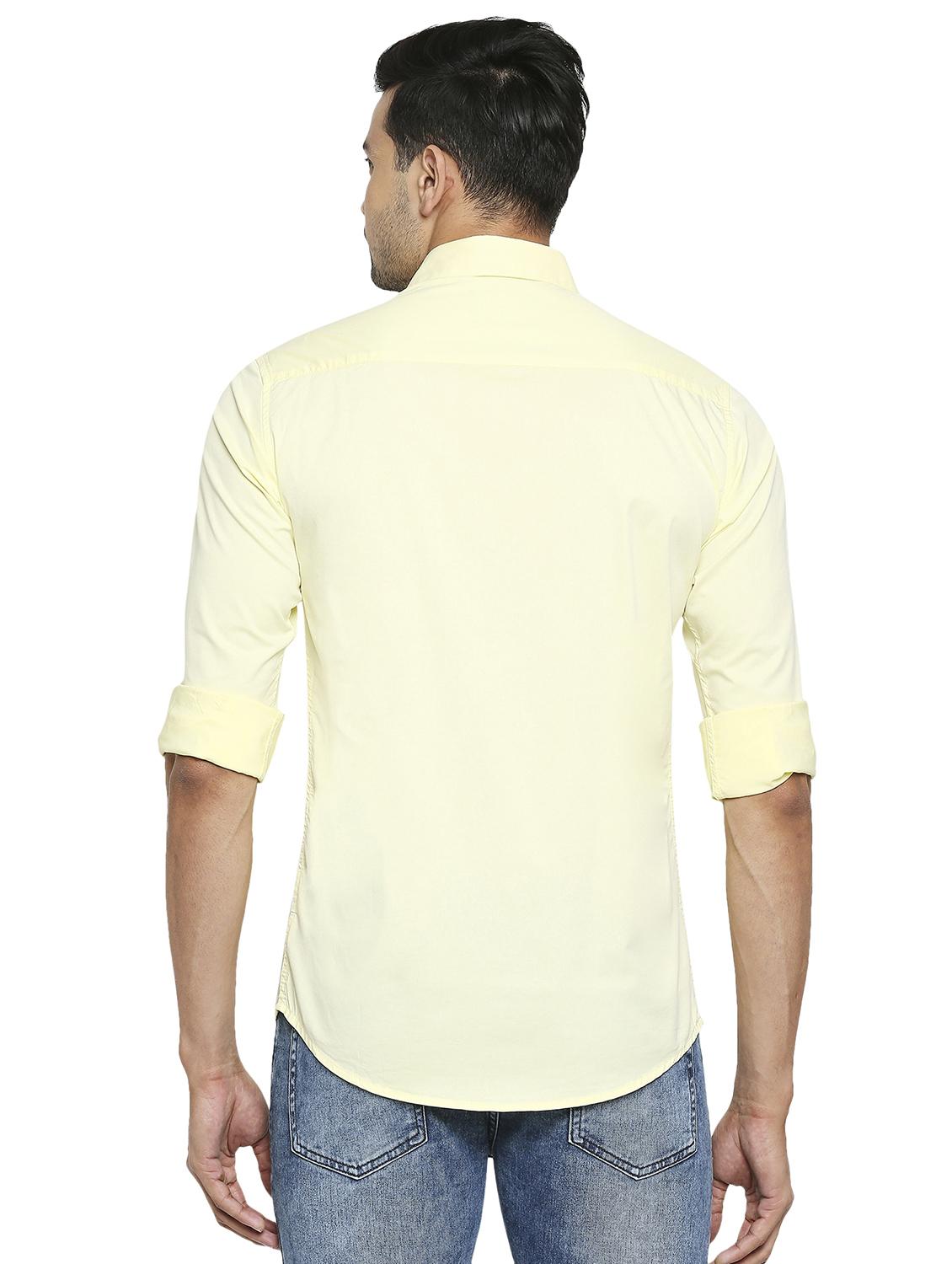 yellow solid casual shirt - 19137561 - Standard Image - 3