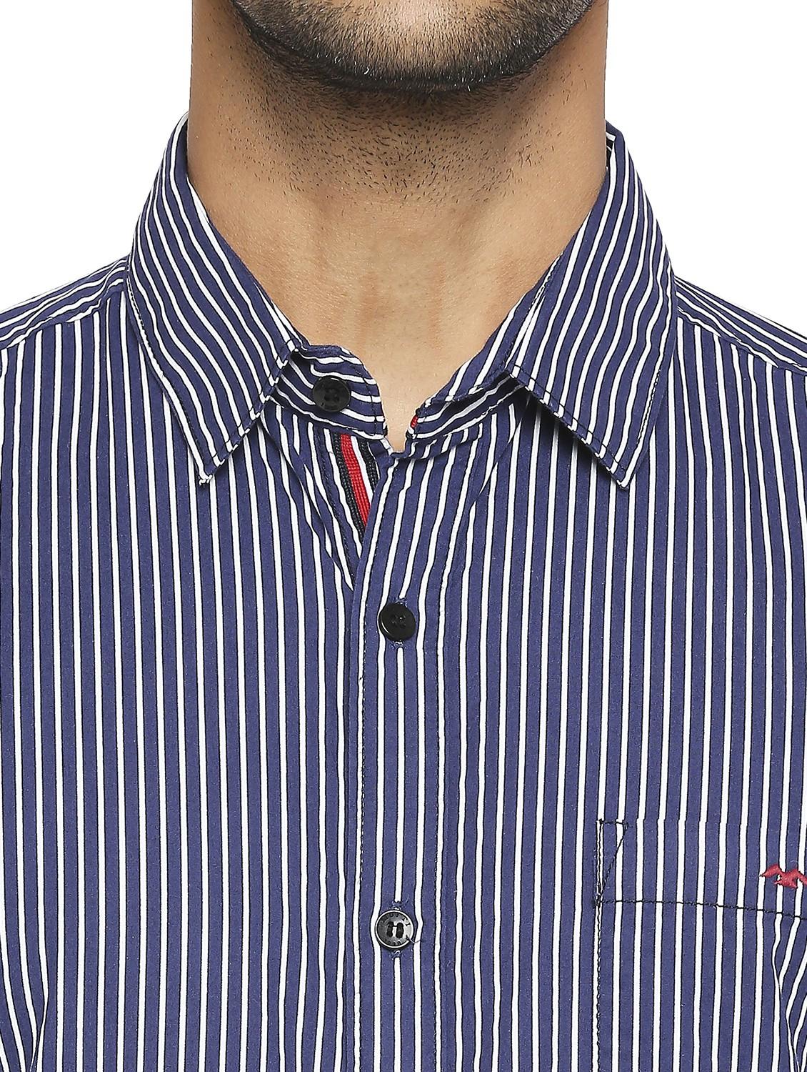 blue striped casual shirt - 19137563 - Standard Image - 5