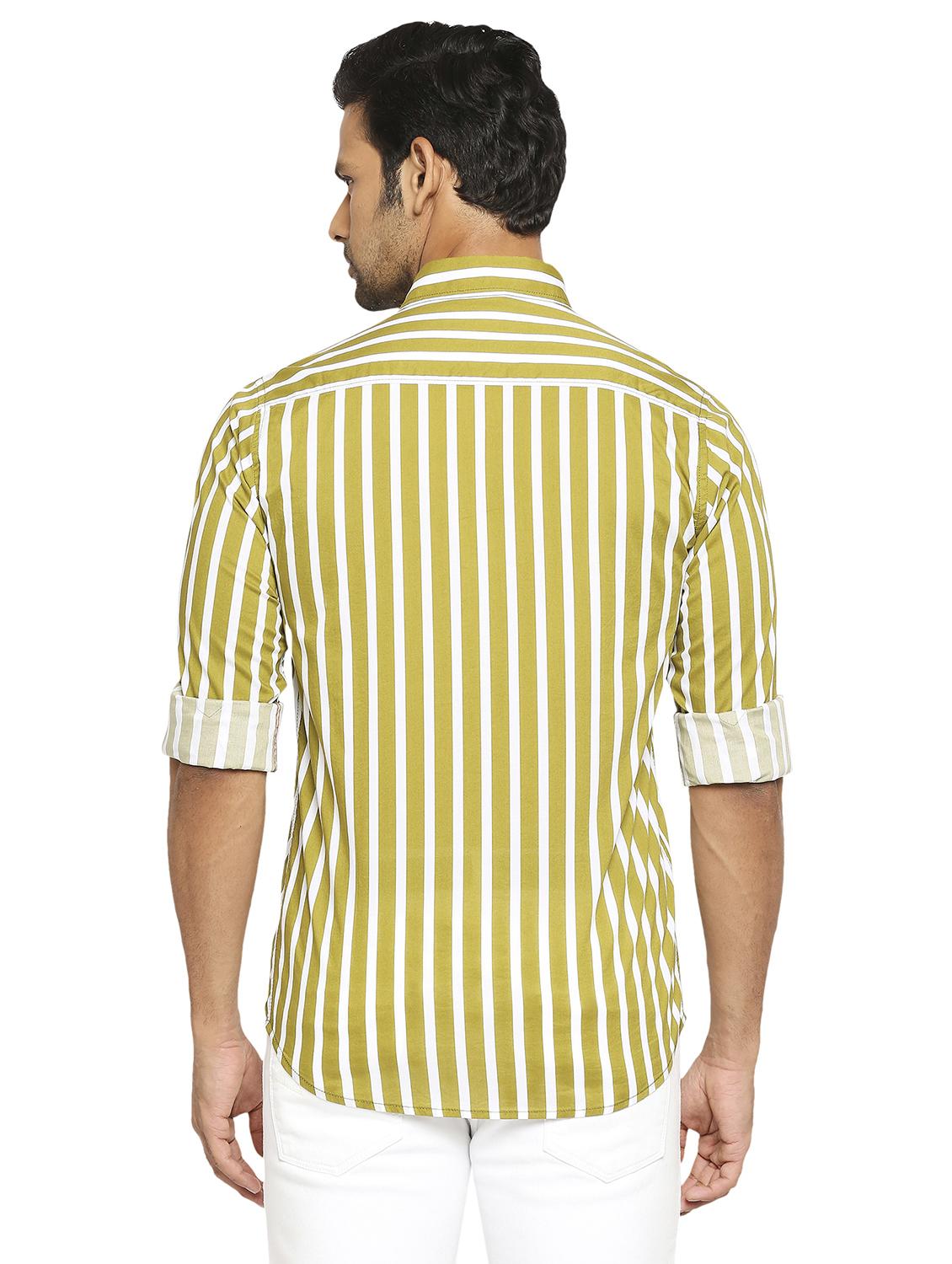 green striped casual shirt - 19137564 - Standard Image - 3