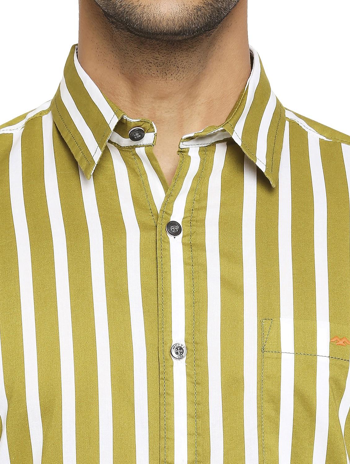 green striped casual shirt - 19137564 - Standard Image - 5