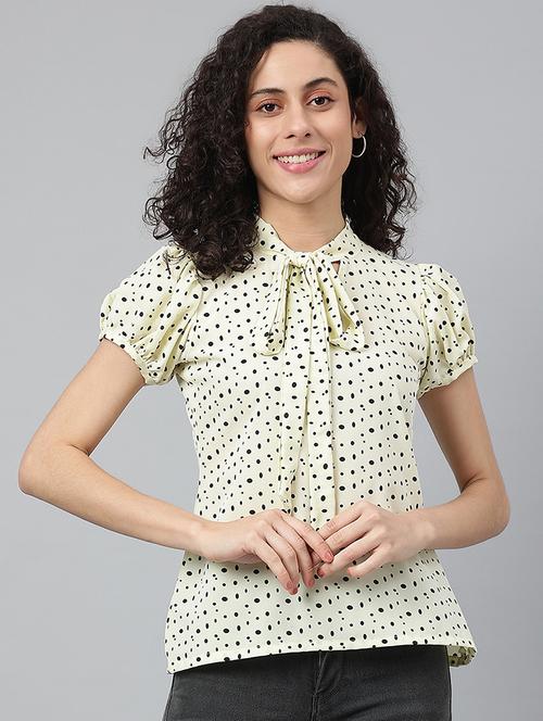 women's blouson key hole neck top - 19138383 -  Standard Image - 0