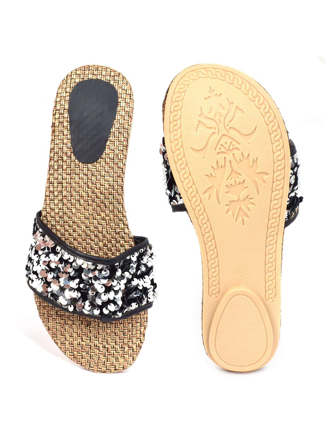 black flat sandal - 19138576 -  Standard Image - 5