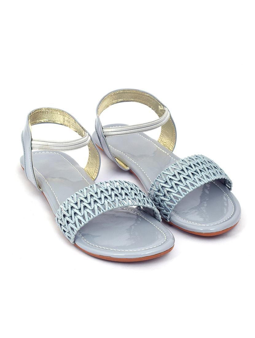 blue colored slip on flat sandal - 19138663 -  Zoom Image - 0