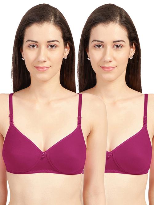 pack of 2 solid regular bra - 19139345 - Standard Image - 0