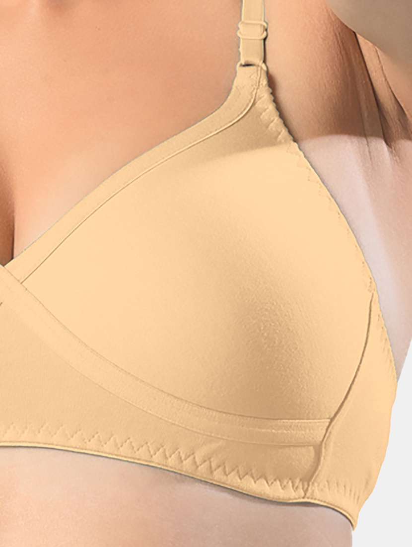 women solid cotton t-shirt bra combo - 19139447 -  Standard Image - 3