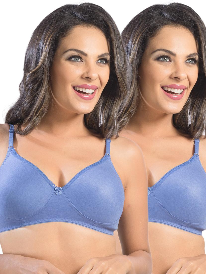 pack of 2 solid regular bra  - 19139488 -  Zoom Image - 0