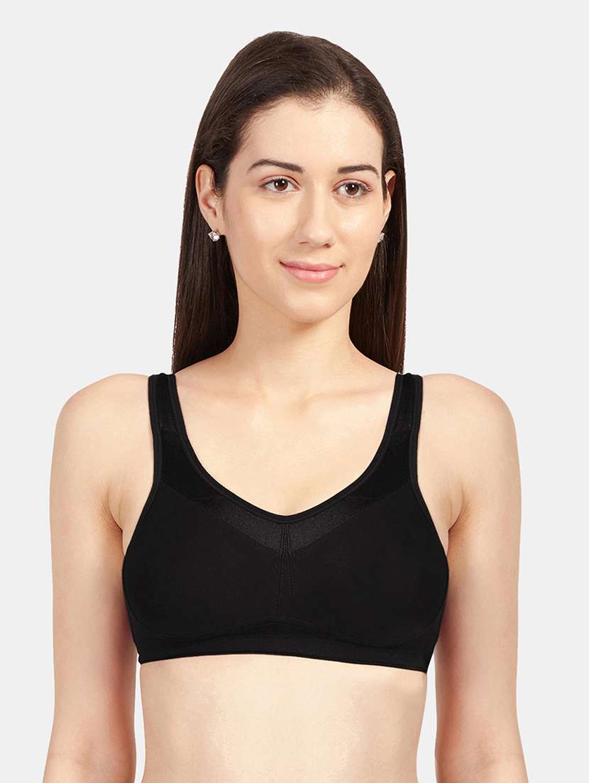  black solid sports bra 