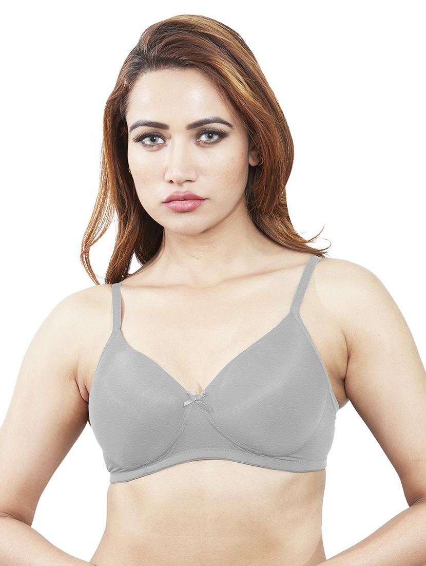 grey solid regular bra - 19139589 - Zoom Image - 0