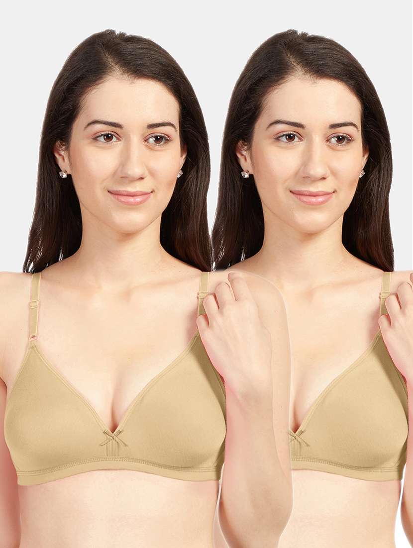 women pack of 2 solid bra combo