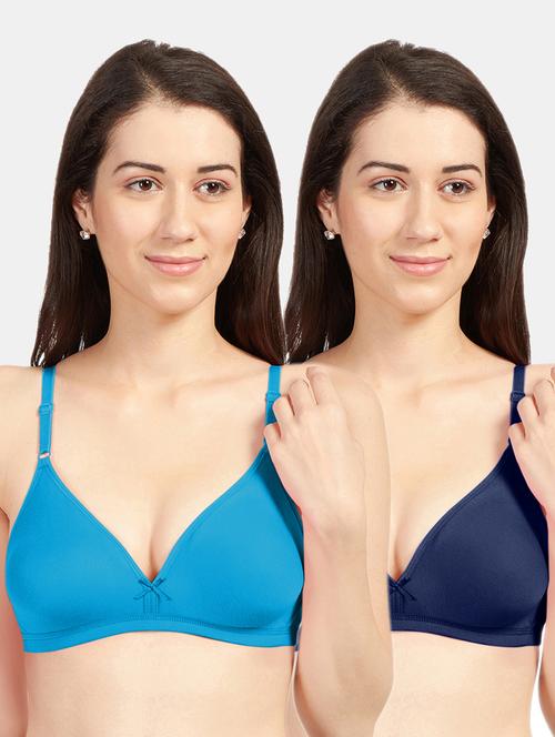 women pack of 2 solid bra combo - 19139717 -  Standard Image - 0