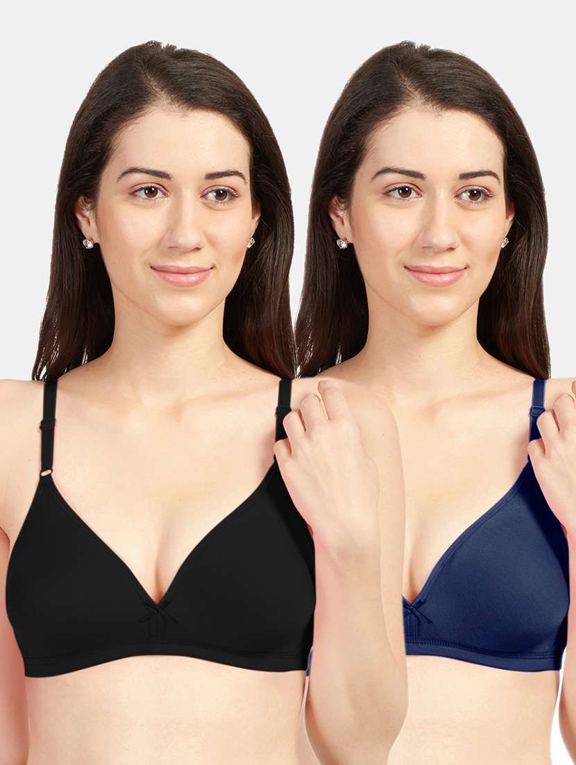 women pack of 2 solid bra combo