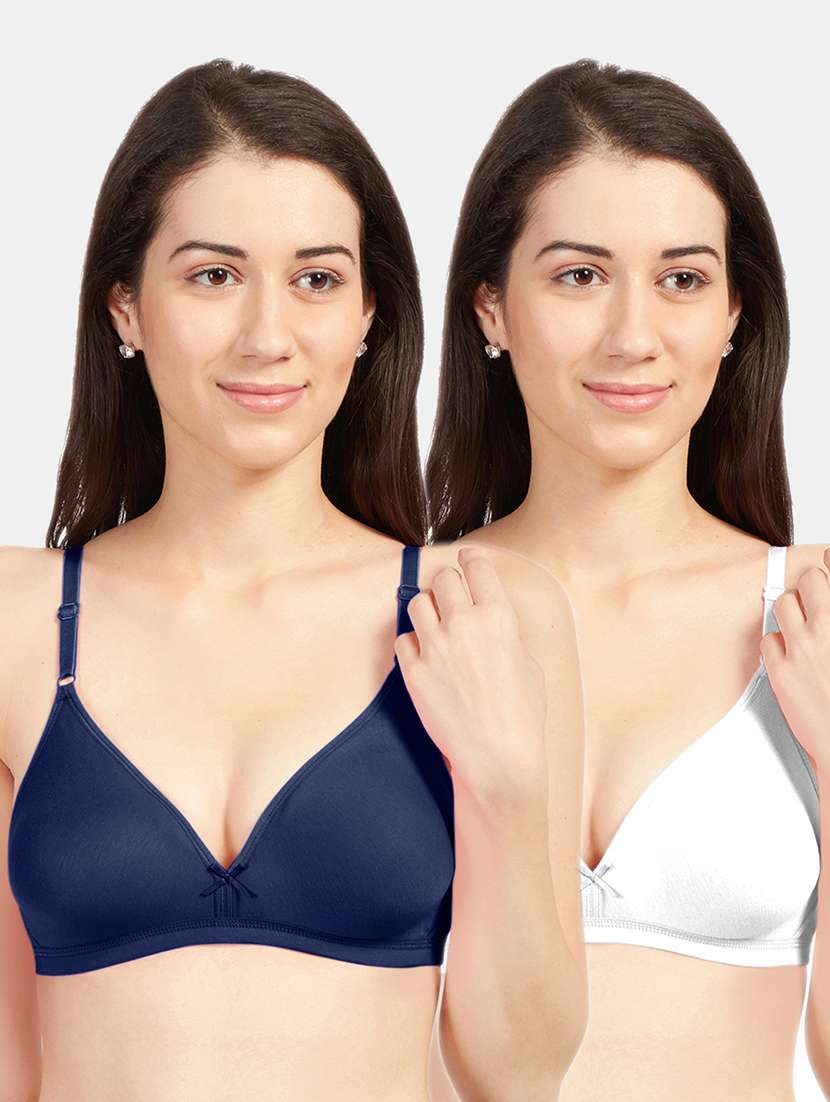 women pack of 2 solid bra combo