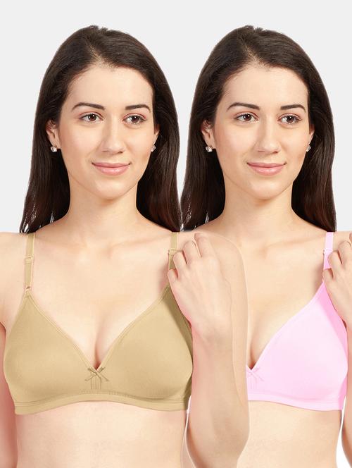 women pack of 2 solid bra combo - 19139792 - Standard Image - 0