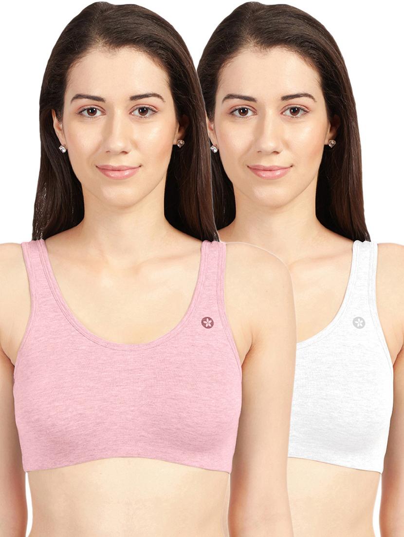 pack of 2 solid sports bra - 19139860 - Zoom Image - 0