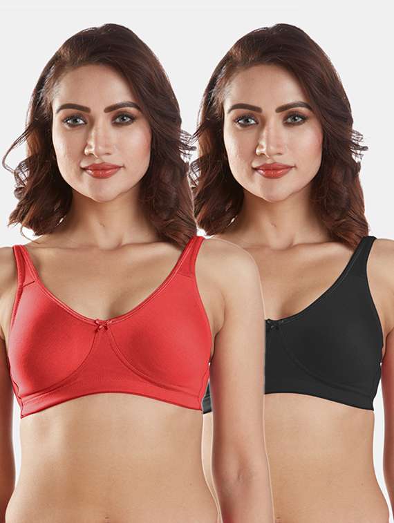 set of 2 solids sports bra
