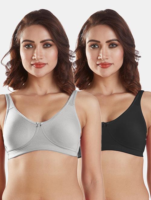 set of 2 solids sports bra - 19139975 - Standard Image - 0