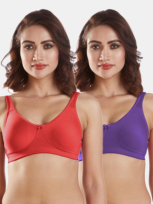 set of 2 solids sports bra - 19140008 - Standard Image - 0