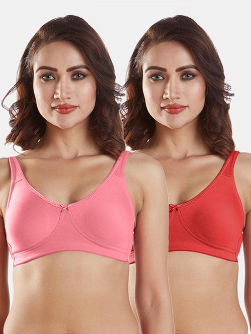 set of 2 solids sports bra - 19140012 - Standard Image - 0