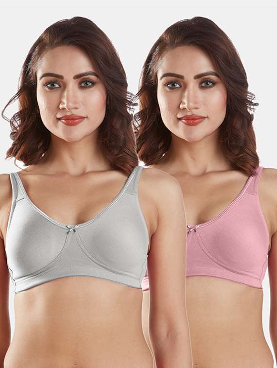 set of 2 solids sports bra