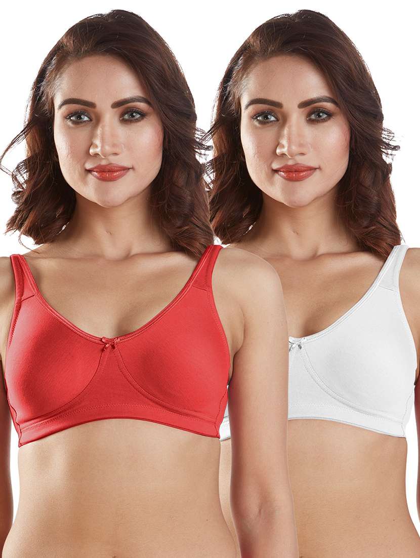 pack of 2 solid regular bra 