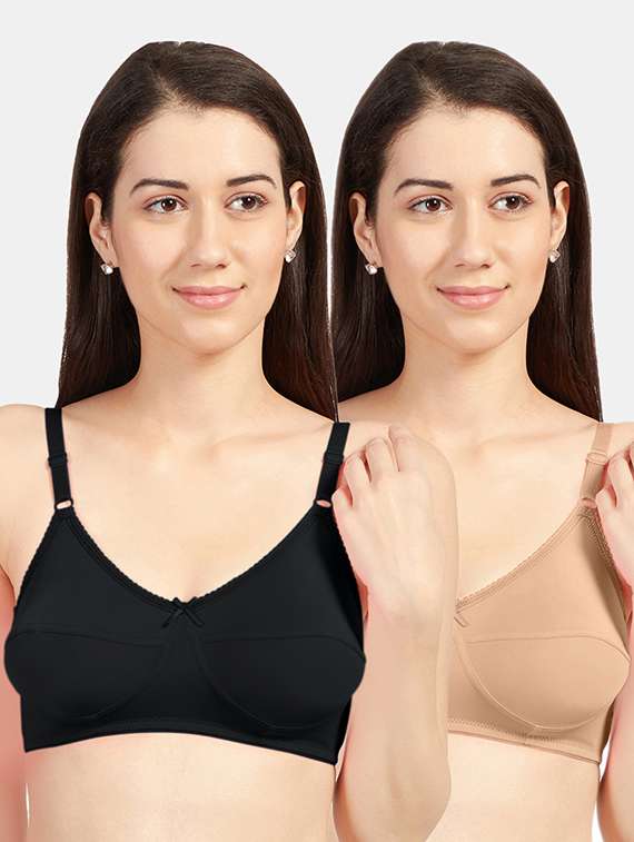 women pack of 2 solid bra combo