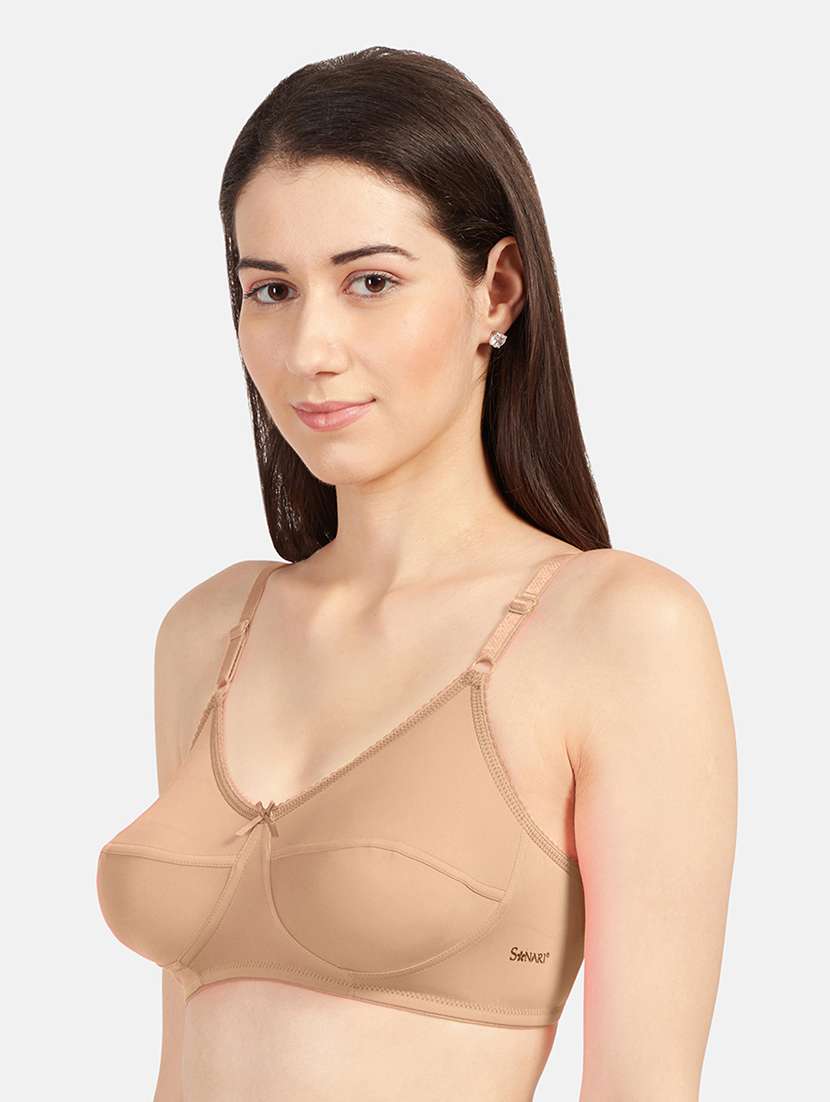 women pack of 2 solid bra combo - 19140095 - Standard Image - 3