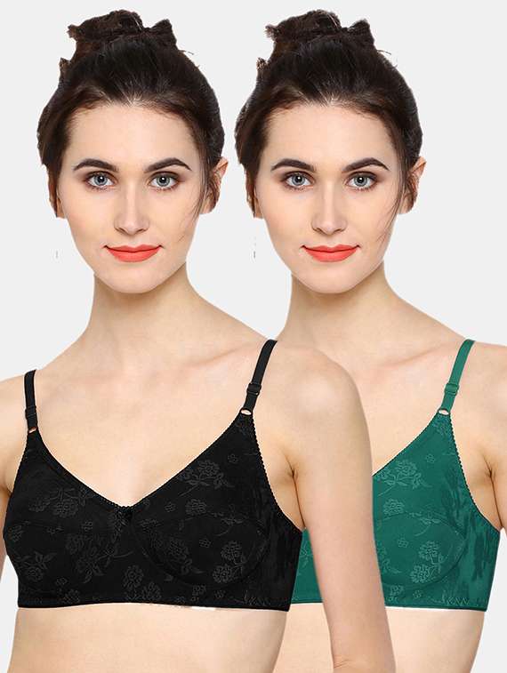 women pack of 2 solid bra combo