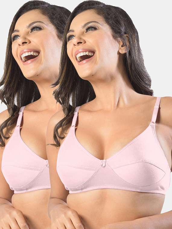 women pack of 2 solid bra combo