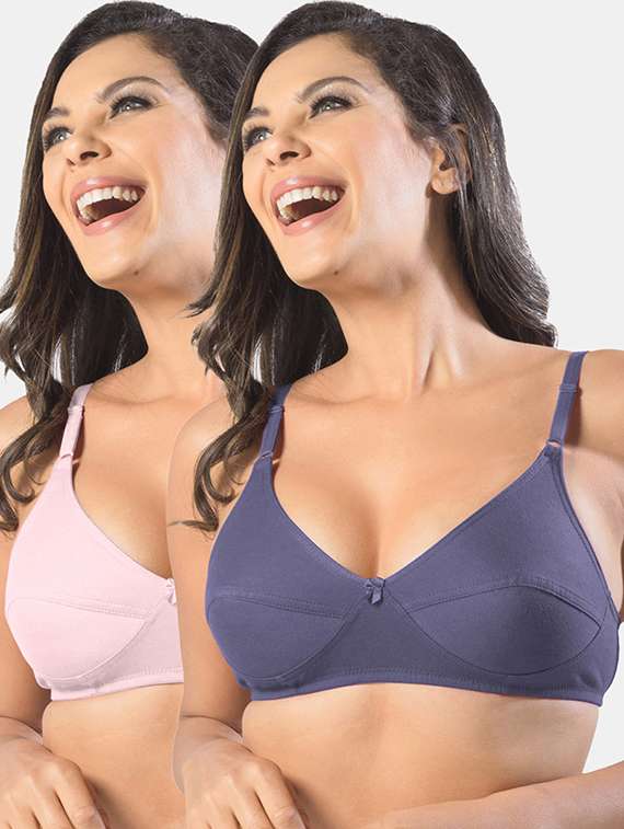women pack of 2 solid bra combo