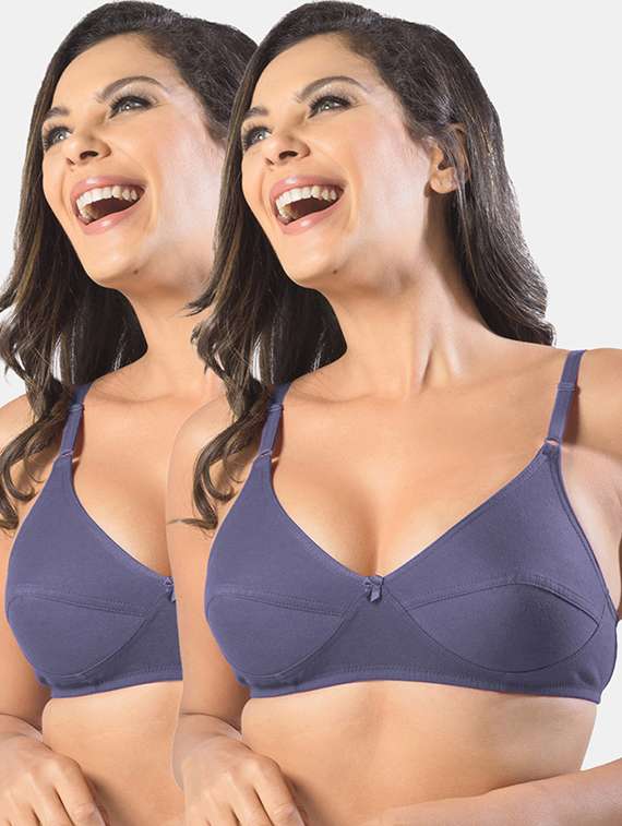 women pack of 2 solid bra combo