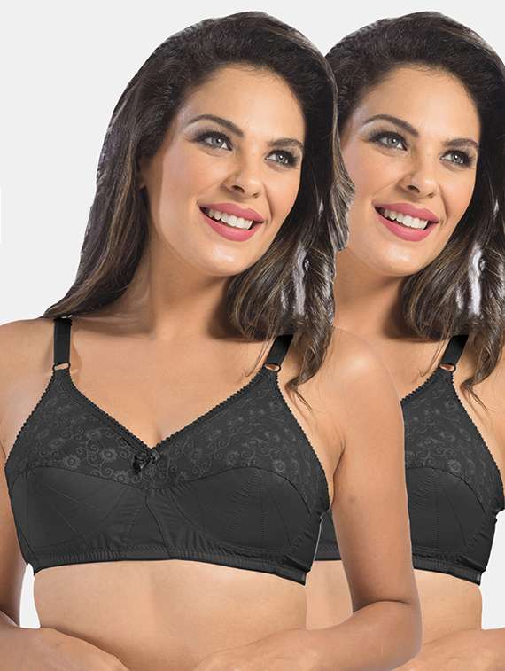 pack of 2 solid bra combo