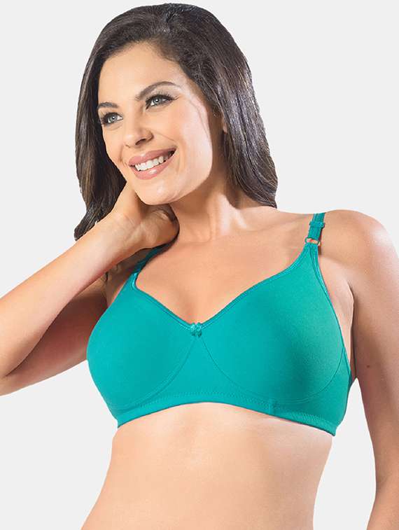 women solid regular bra