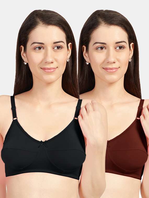 women pack of 2 solid bra combo