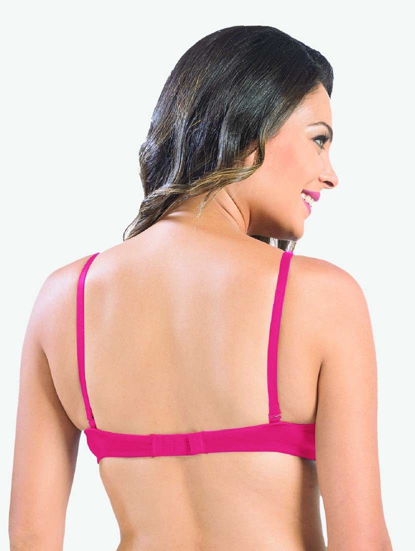 women pink solid regular bra - 19140402 -  Standard Image - 3