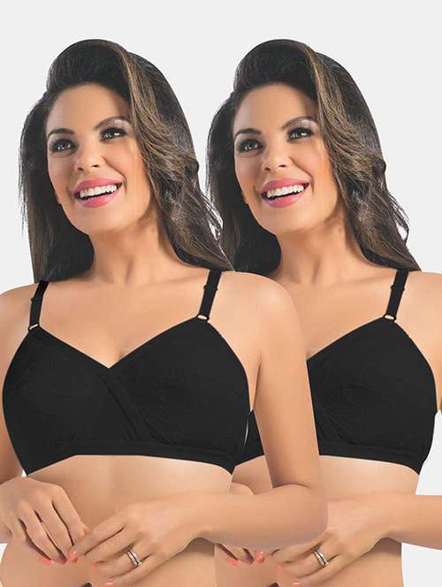 pack of 2 solid bra combo - 19140446 -  Standard Image - 0