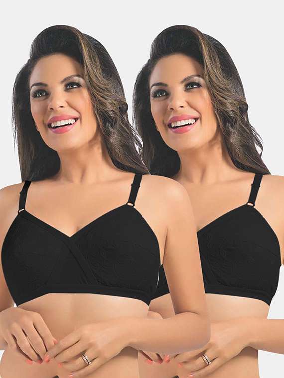 pack of 2 solid bra combo - 19140446 -  Zoom Image - 0