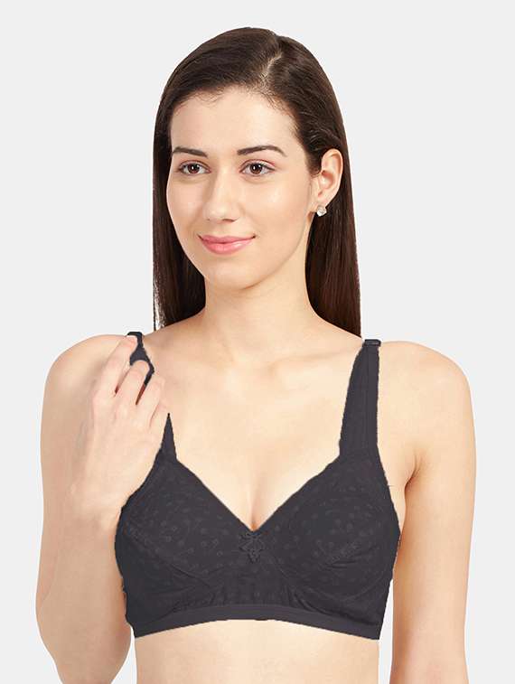 women solid regular bra