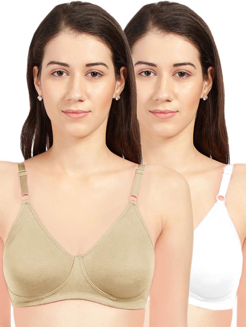 pack of 2 solid regular bra 