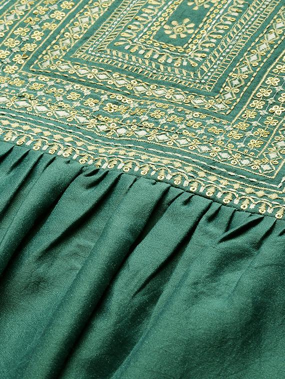 teal kurta pant set with dupatta - 19141254 - Standard Image - 3
