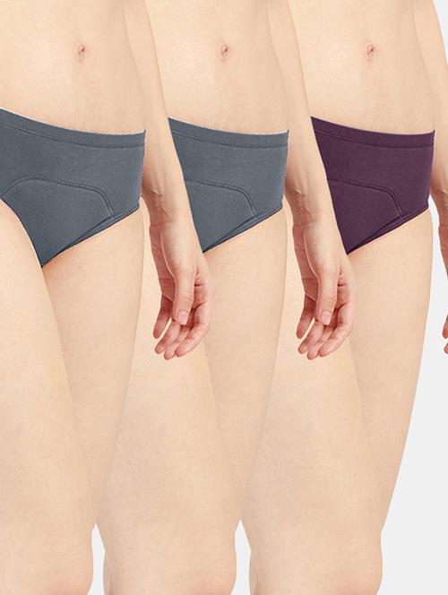 women solid cotton hipster panty combo - 19141332 - Standard Image - 0
