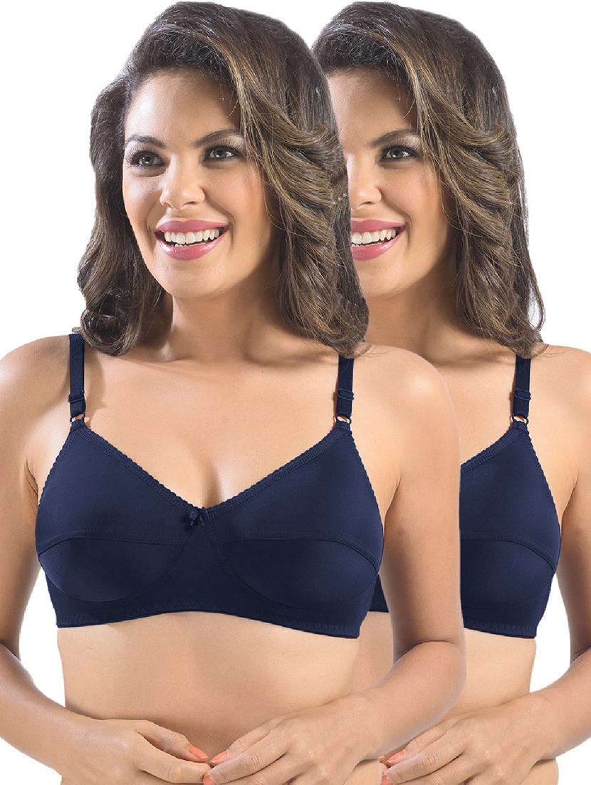 pack of 2 solid regular bra - 19141344 - Zoom Image - 0