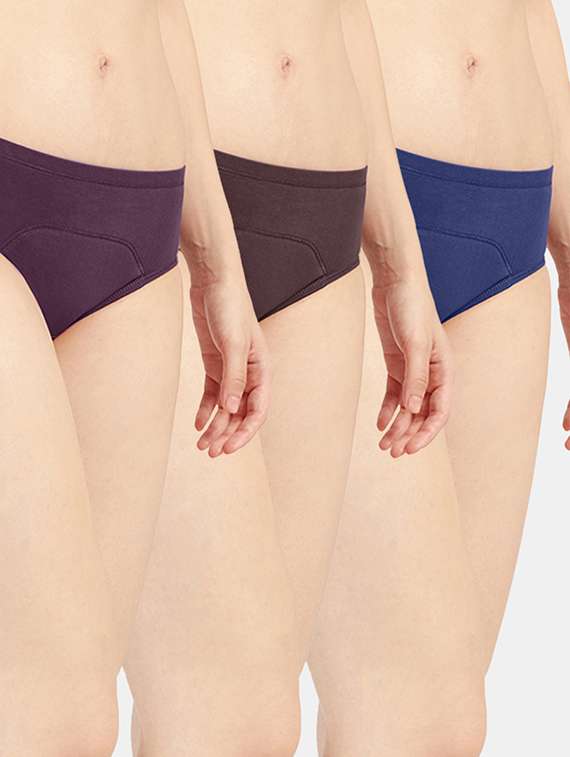 women solid cotton hipster panty combo