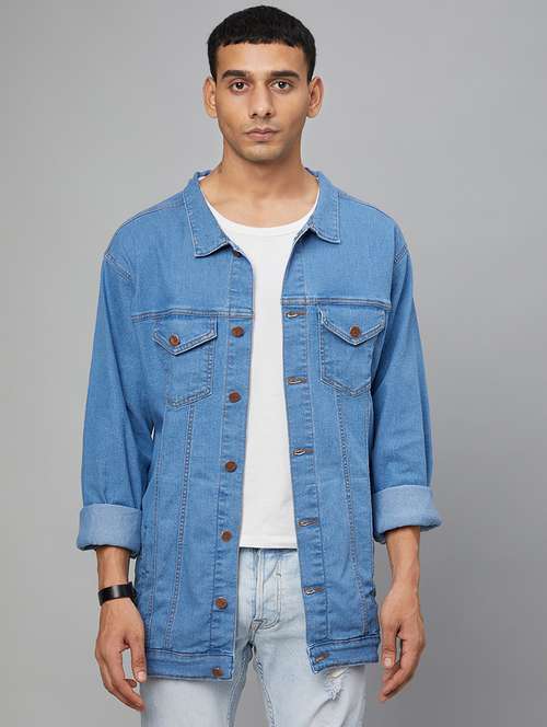 blue washed denim jacket - 19142369 -  Standard Image - 0