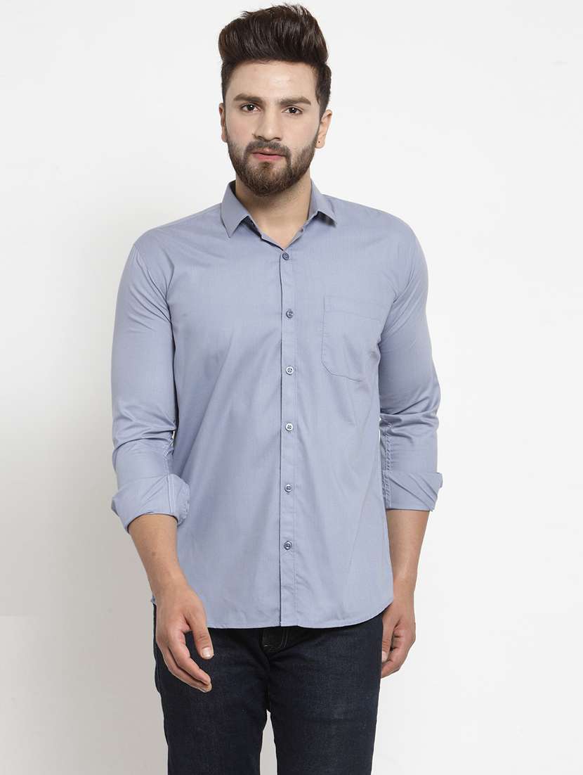 mens solid casual shirt